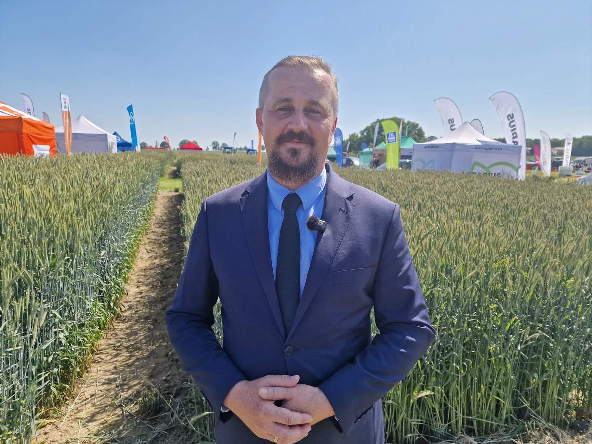 Andrzej Karniszewski, dyrektor Łódzkiego Ośrodka Doradztwa Rolniczego podczas Krajowych Dni Pola w Bratoszewicach
