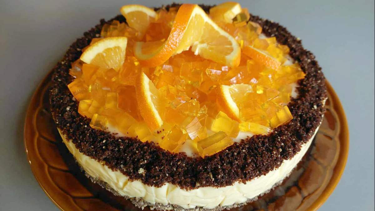 Pomarańczowy sernik w świątecznym wydaniu
