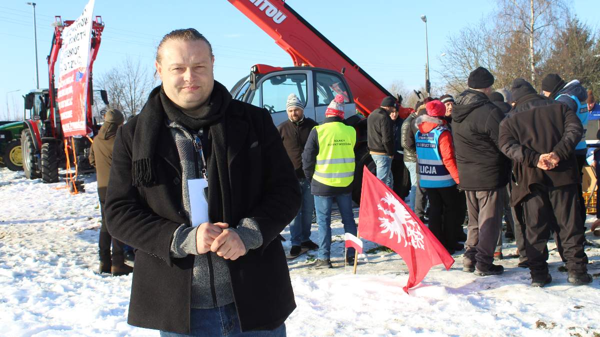 Dariusz Goliński, organizator strajku rolników w Koszutach