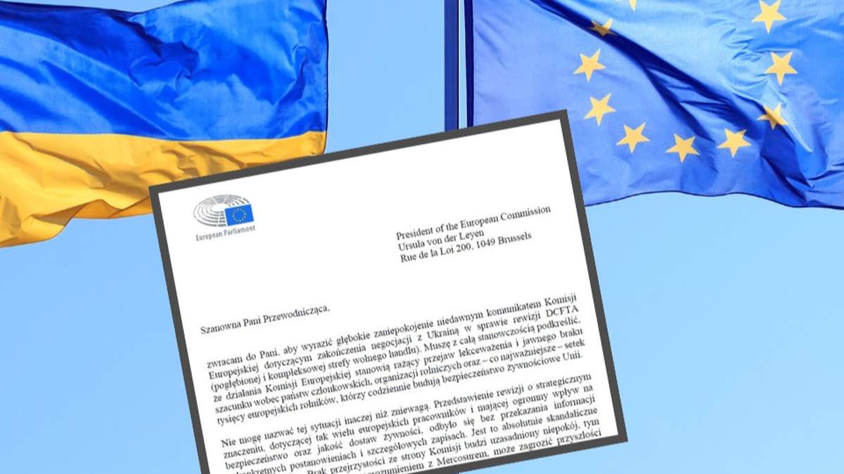 Europoseł Krzysztof Hetman wysłał do Ursuli von der Leyen dosadny list w sprawie umowy z Ukrainą.