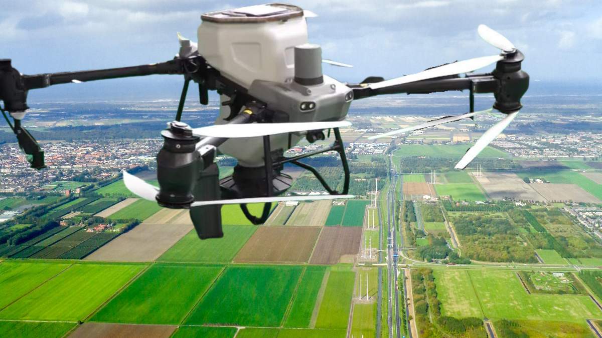 DJI Agras T50 to największy dron dopuszczony do latania w Unii Europejskiej.