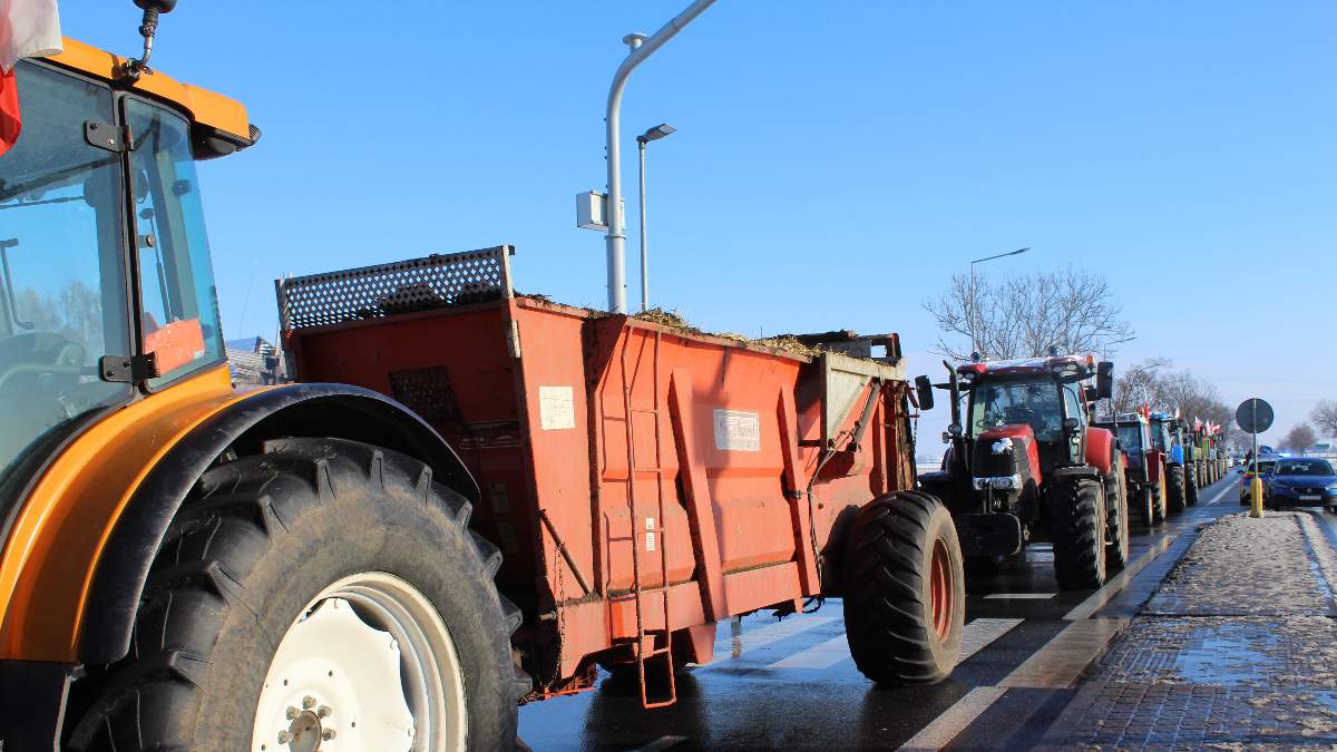Tak było na proteście rolników w Koszutach 18 grudnia