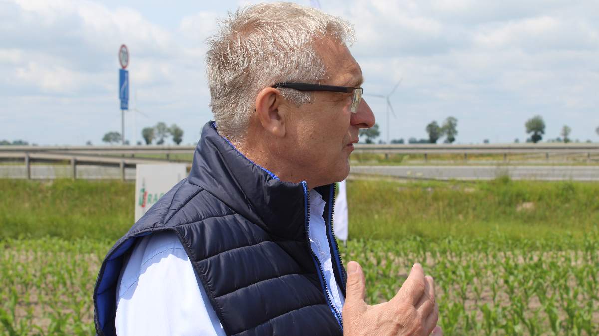 Stanisław Wójtowicz, ekspert firmy RAGT, mówił o kondycji kukurydzy na Dniu Pola 2025 w Markowicach